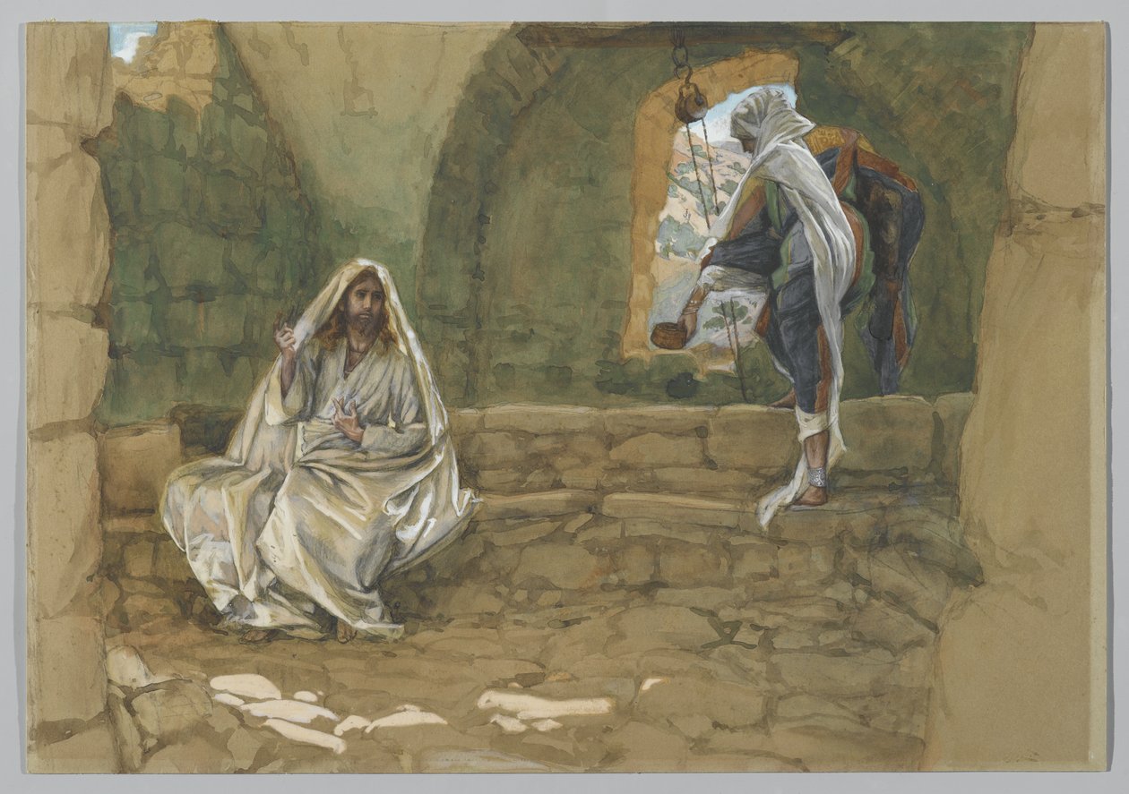 The Woman of Samaria at the Well, illustration from The Life of Our Lord Jesus Christ by James Jacques Joseph Tissot