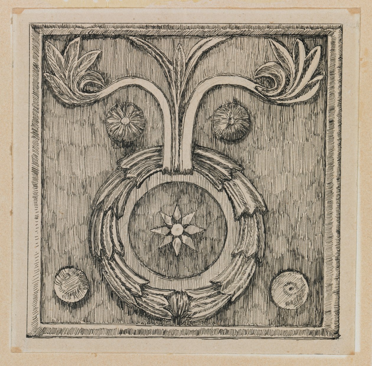 Wreath in Bas-relief in the Mosque of El-Aksa, illustration from The Life of Our Lord Jesus Christ by James Jacques Joseph Tissot