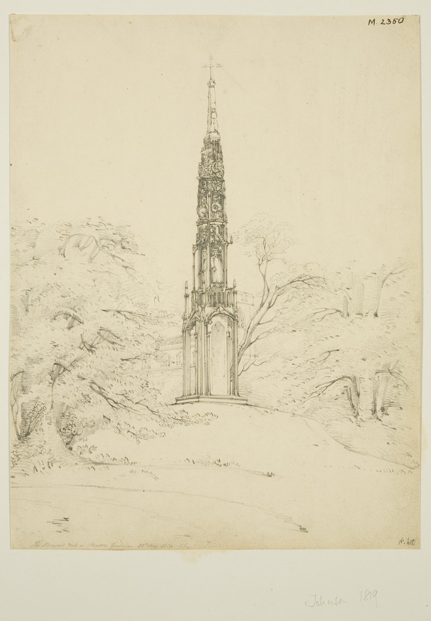 Bristol High Cross in Stourhead Gardens, 25th May 1819 by James Johnson