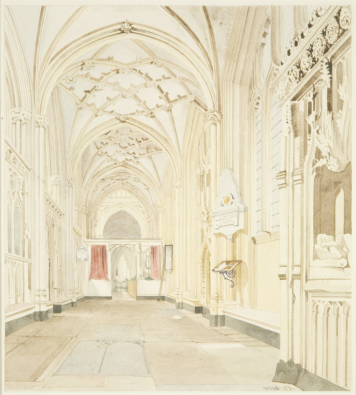 North Aisle of St Mary Redcliffe, Looking West by James Johnson