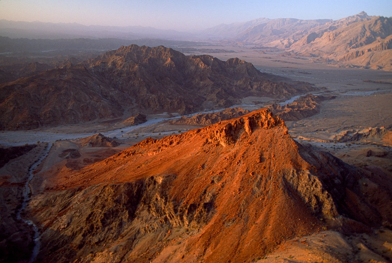 Al Jabal al Akhdar area, Nakhl to Jabal ash Sham, Oman. Aerial view by James L Stanfield