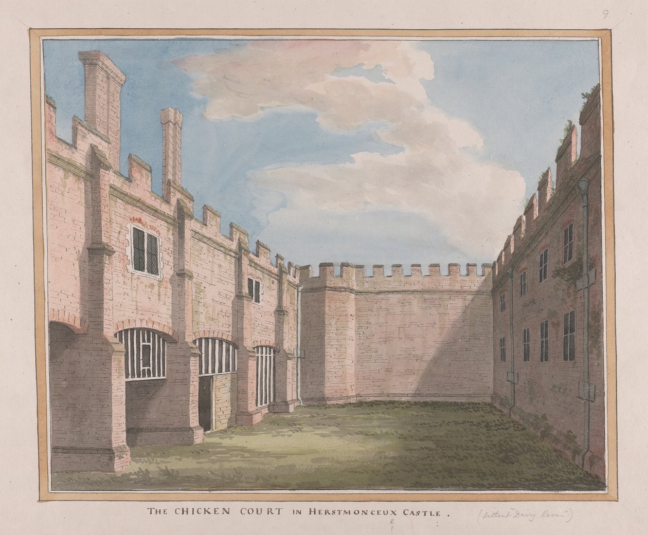 Herstmonceux Castle, East Sussex: The Chicken Court by James Lambert  of Lewes