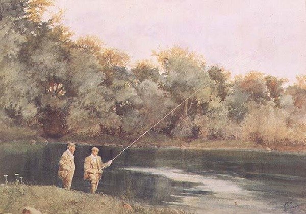 At the Vale of Health Pond, Hampstead Heath by James Loxham Browne