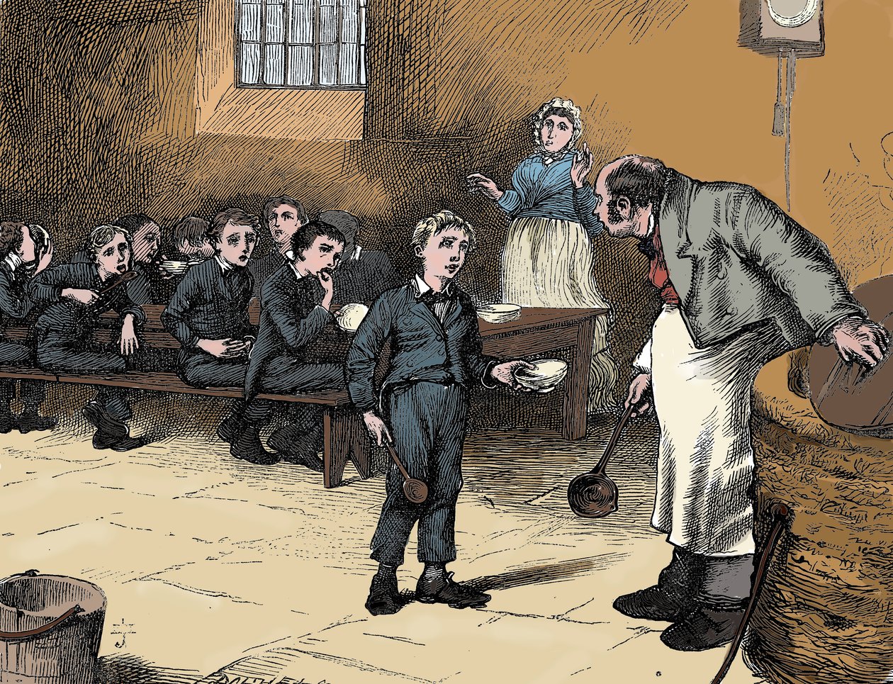Scene from Oliver Twist by Charles Dickens by James Mahoney