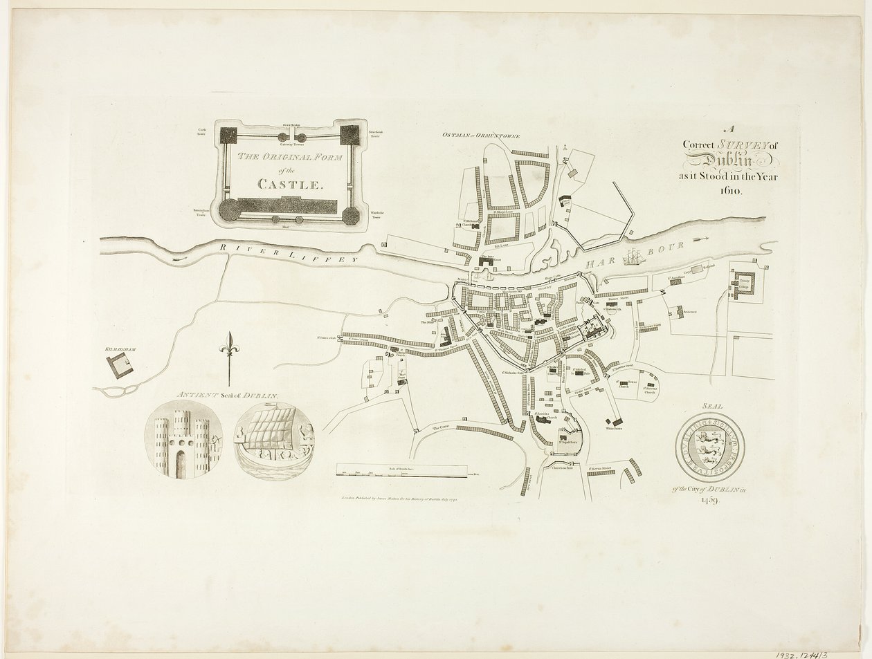 Correct Survey of Dublin, As It Stood in the Year 1610 by James Malton