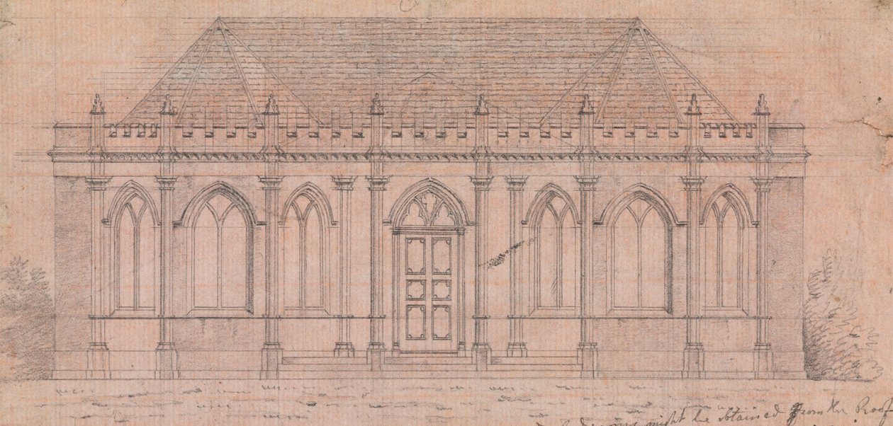 Preparatory Drawing for Design 20, Plate 18 of A Collection of Designs for Rural Retreats by James Malton