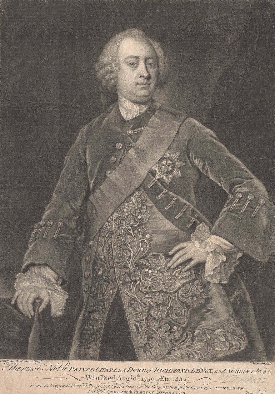 Prince Charles, 2nd Duke of Richmond, Lenox and Aubigny by James McArdell