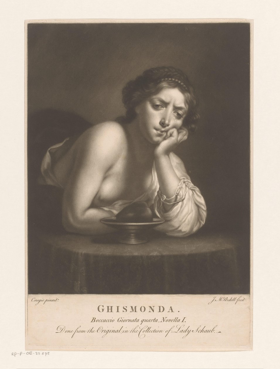 Sigismunda with the Heart of Guiscardo by James McArdell