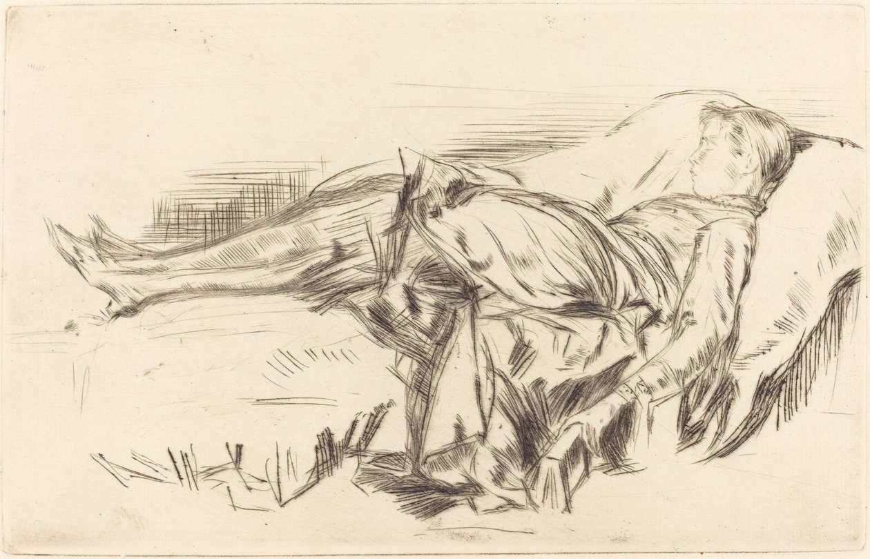 A Child on a Couch, No.2 by James Abbott McNeill Whistler