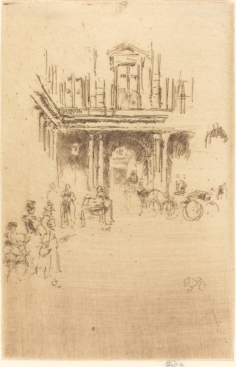 A Corner of the Palais Royal by James Abbott McNeill Whistler