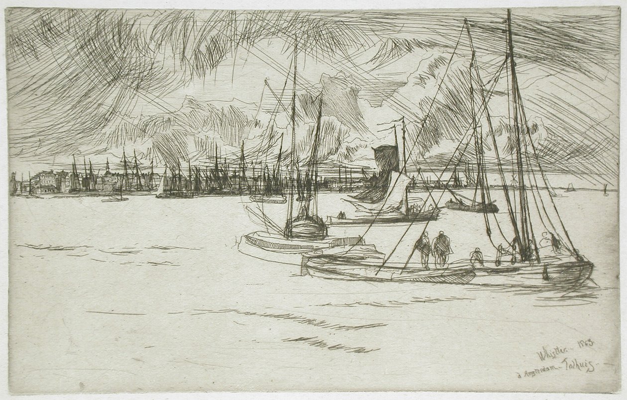 Amsterdam from the Tolhuis by James McNeill Whistler