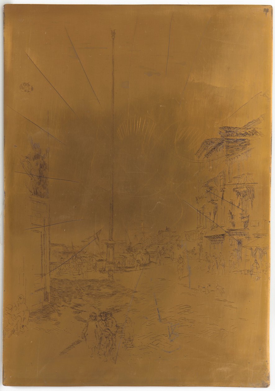 Cancelled Printing Plate for The Little Mast by James Abbott McNeill Whistler