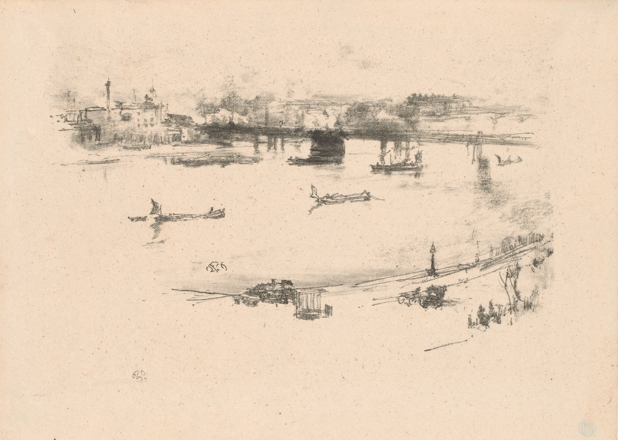 Charing Cross Railway Bridge by James Abbott McNeill Whistler