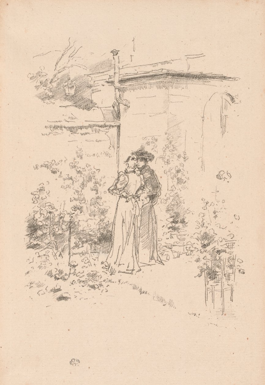 Confidences in the Garden by James Abbott McNeill Whistler