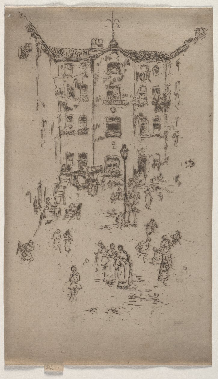 Courtyard, Brussels by James McNeill Whistler