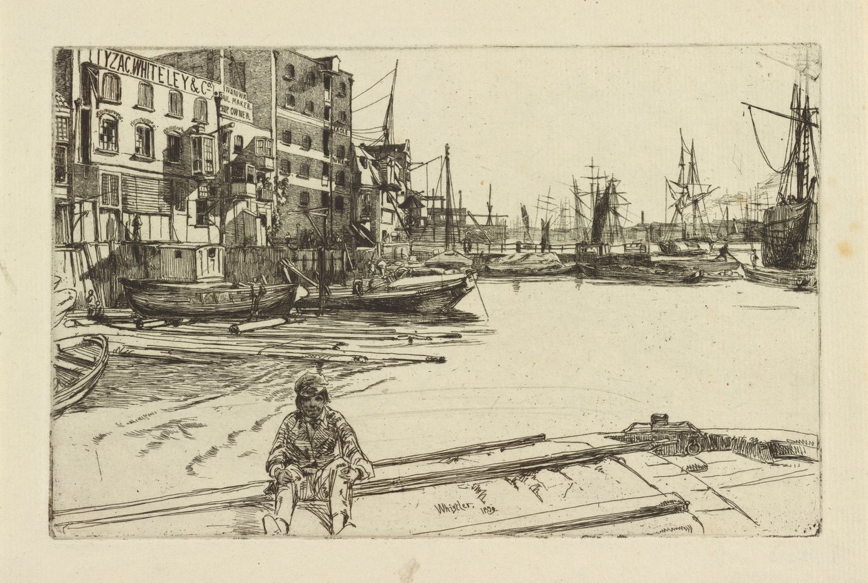 Eagle Wharf by James Abbott McNeill Whistler