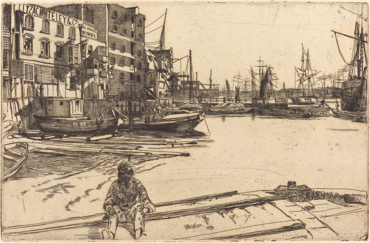 Eagle Wharf by James Abbott McNeill Whistler