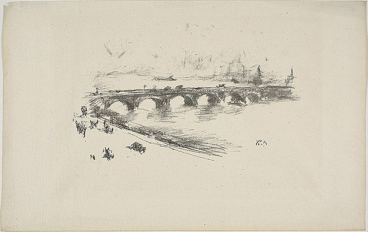 Evening, Little Waterloo Bridge by James Abbott McNeill Whistler