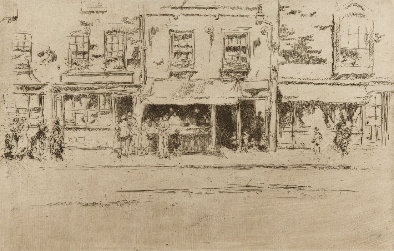 Fish Shop, Chelsea by James Abbott McNeill Whistler