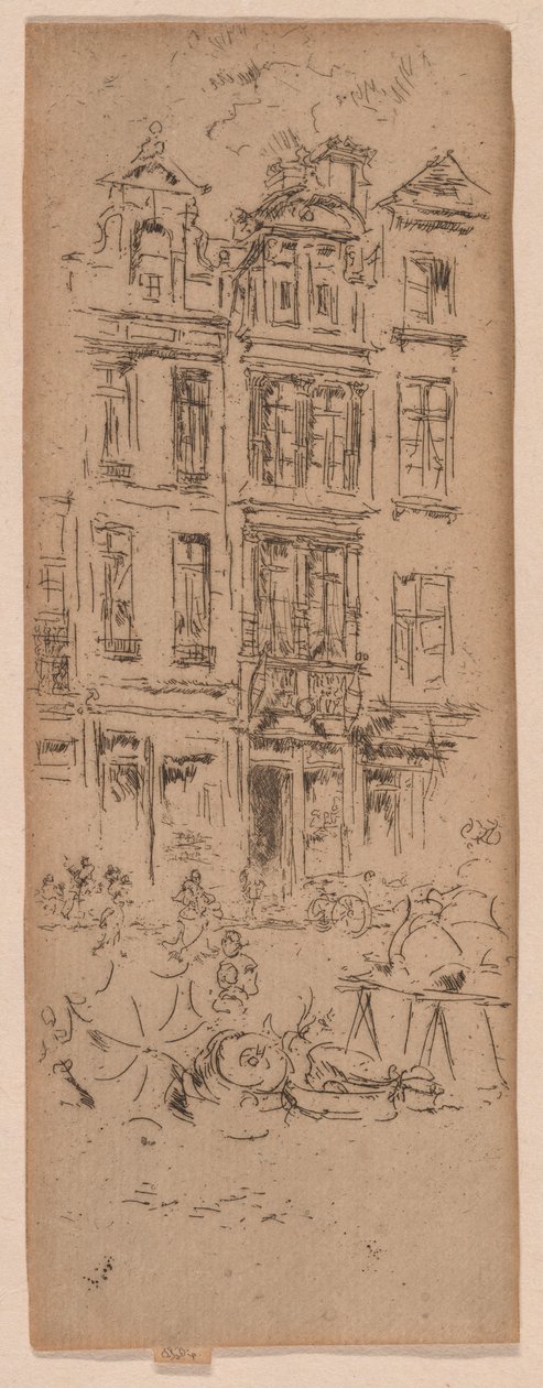 Flower Market, Brussels by James Abbott McNeill Whistler
