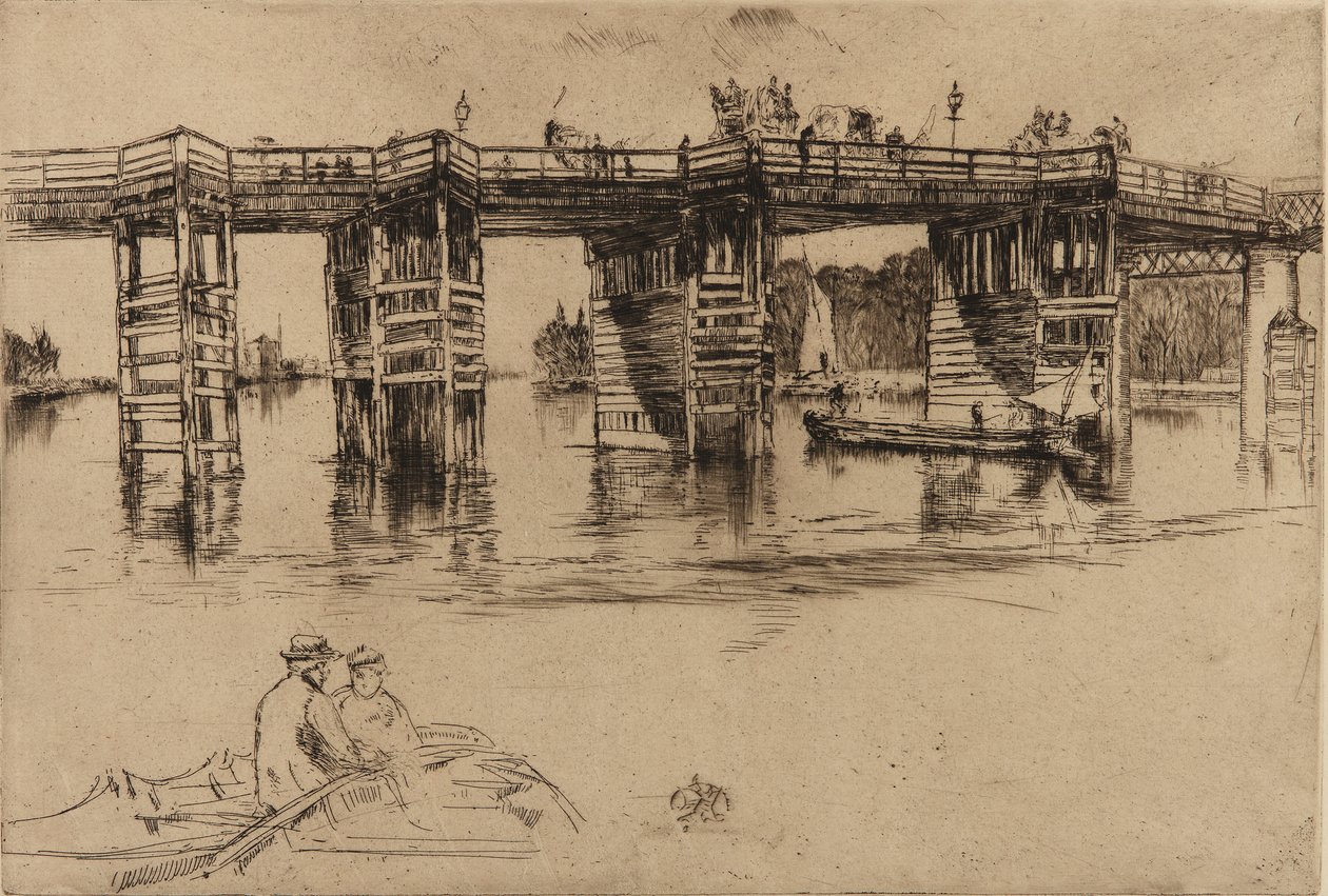 Old Putney Bridge by James Abbott McNeill Whistler