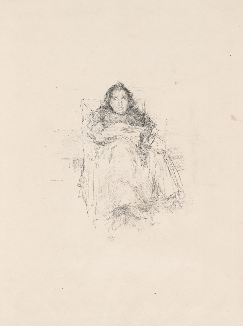 Portrait Study: Mrs. Philip, No. 3 (recto) Portrait Study: Geneviève Mallarmé (verso) by James Abbott McNeill Whistler
