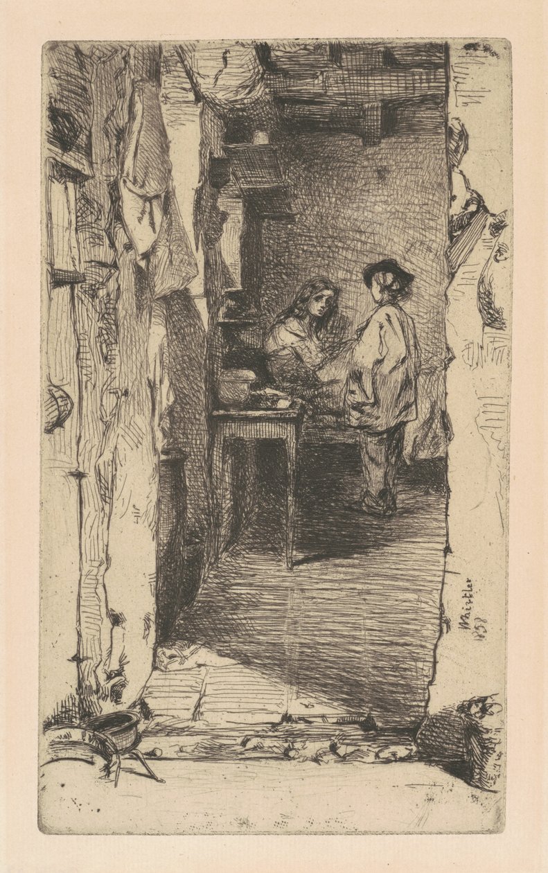 Rag Pickers, Quartier Mouffetard, Paris by James Abbott McNeill Whistler