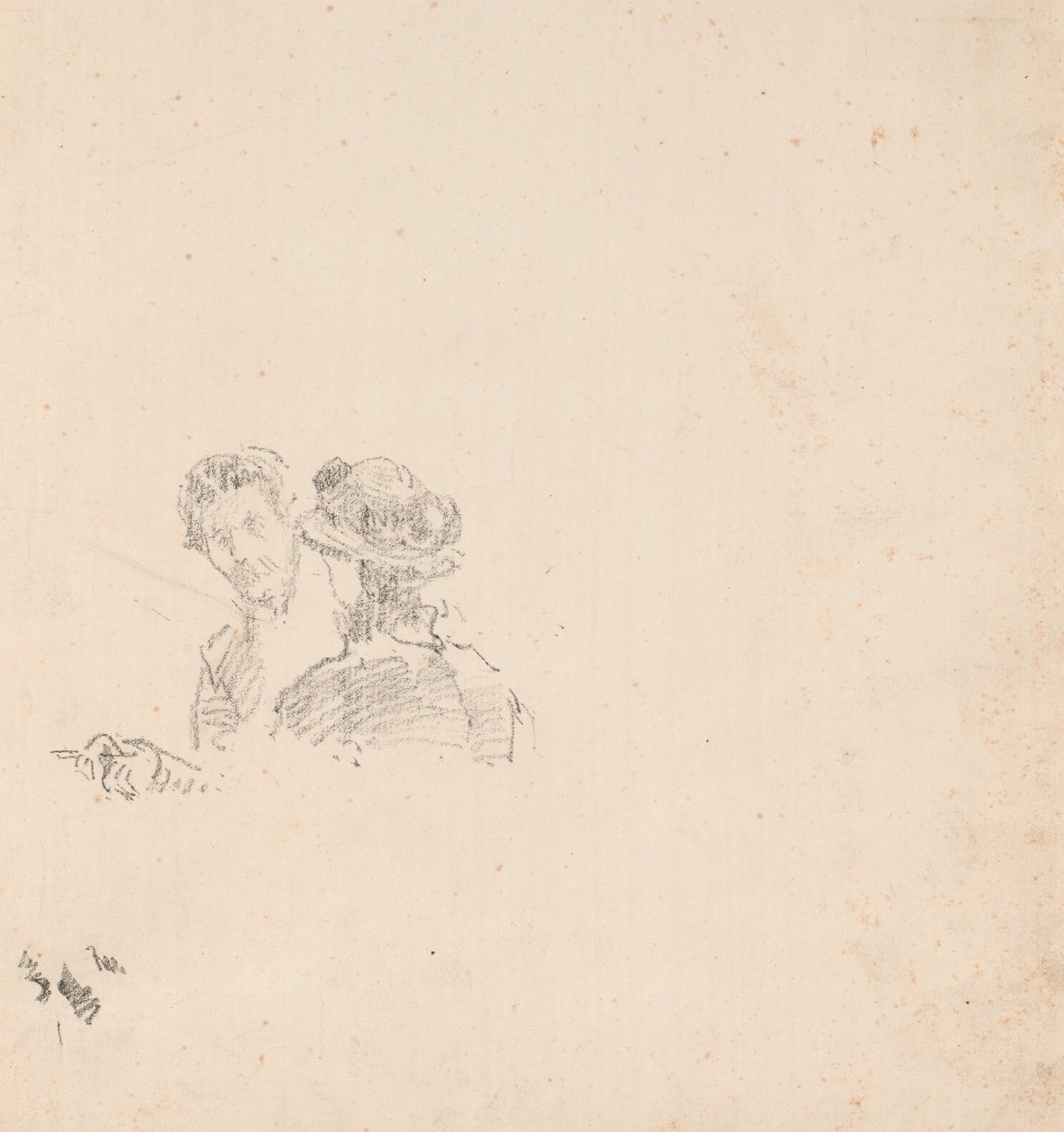 Sketch: Self-Portrait with Miss R. Birnie Philip by James McNeill Whistler