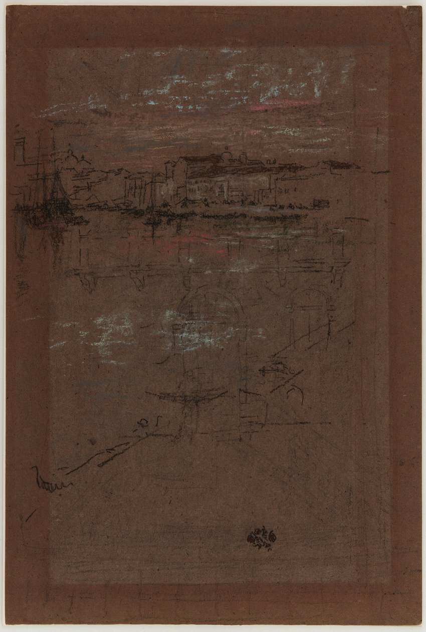 Sunset, in Red and Brown by James Abbott McNeill Whistler