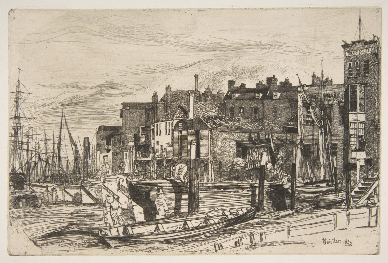Thames Police (Wapping Wharf) by James McNeill Whistler