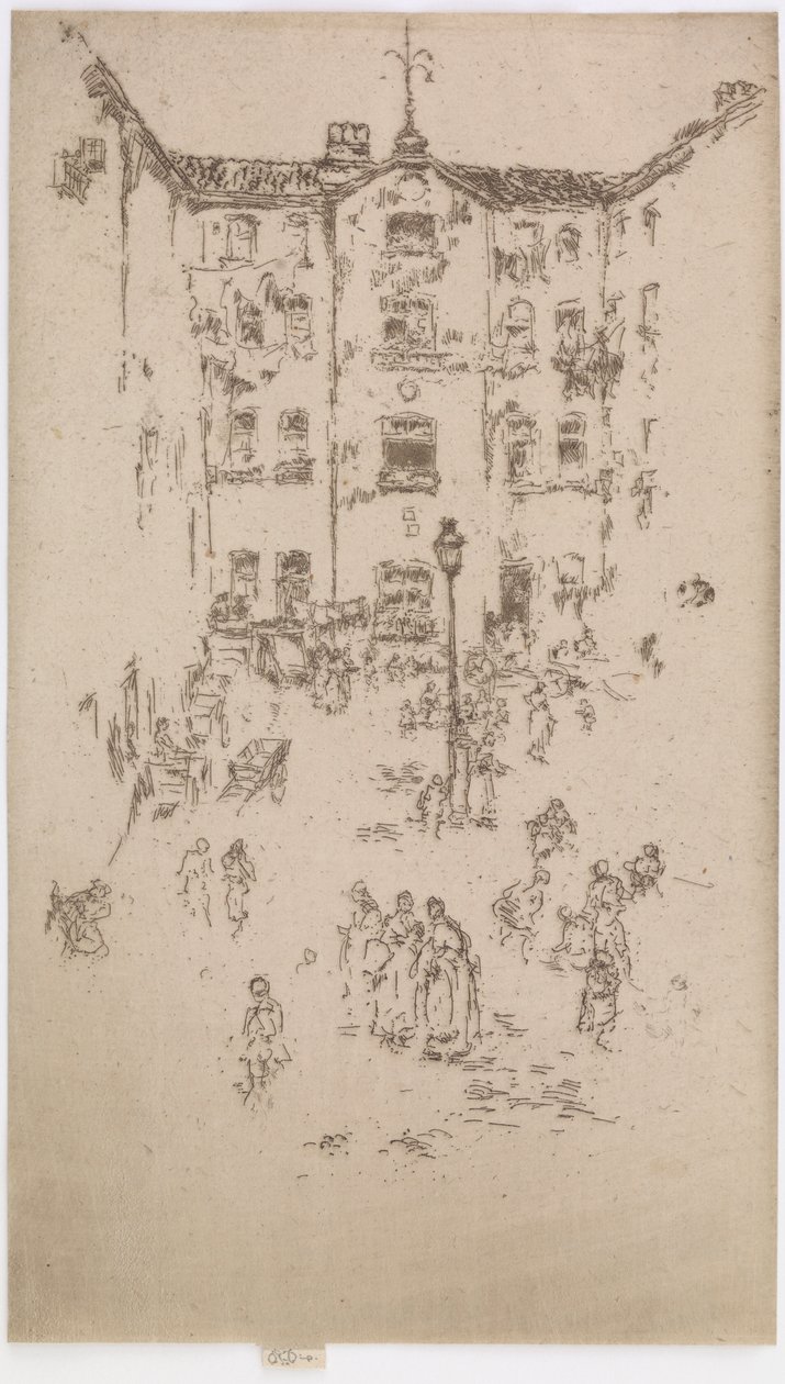 The Courtyard, Brussels by James Abbott McNeill Whistler
