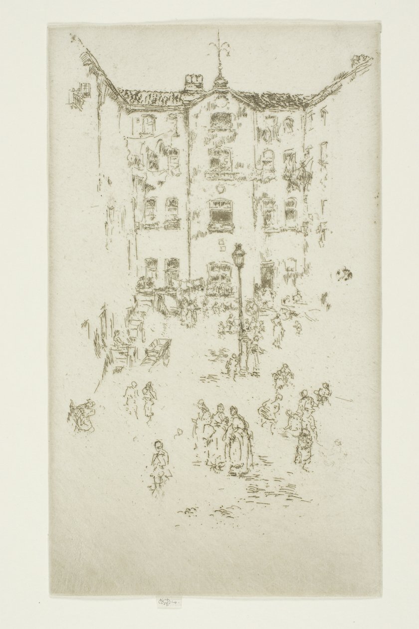 The Courtyard, Brussels by James Abbott McNeill Whistler