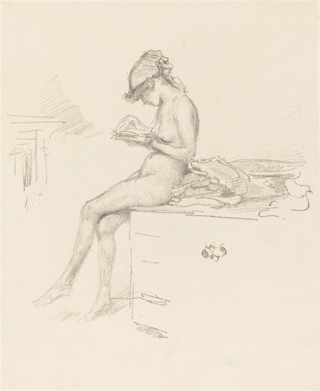 The Little Nude Model, Reading by James Abbott McNeill Whistler