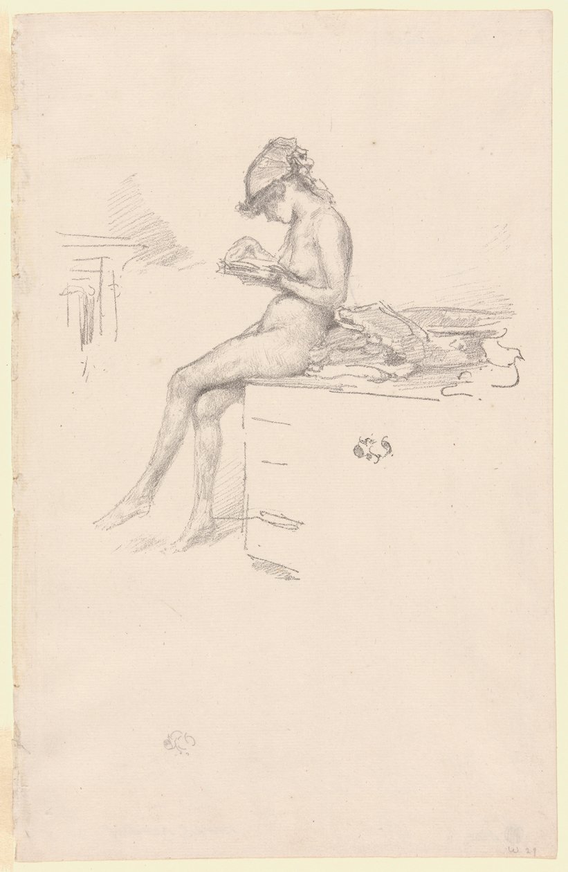 The Little Nude Model, Reading by James Abbott McNeill Whistler