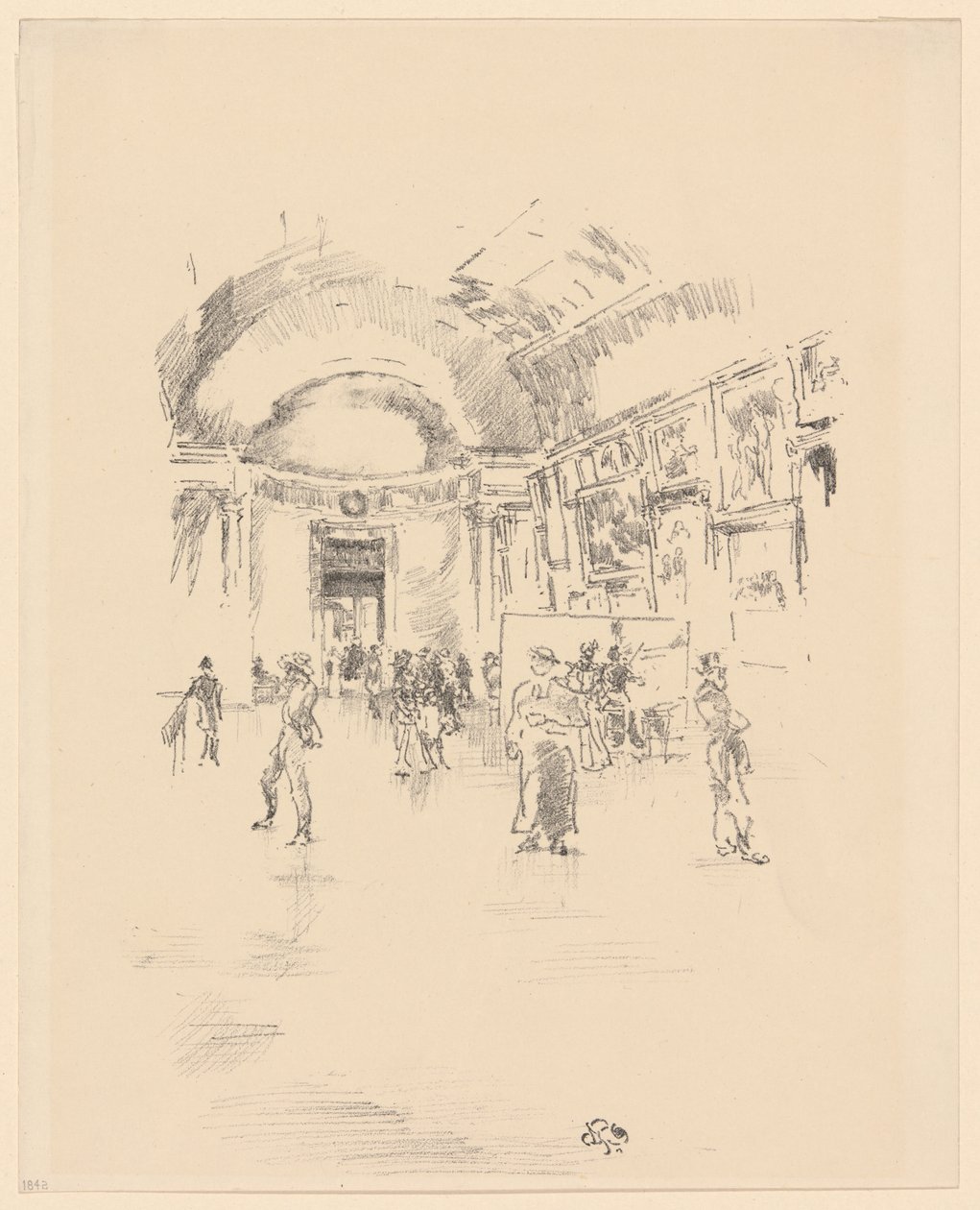 The Long Gallery, Louvre by James Abbott McNeill Whistler