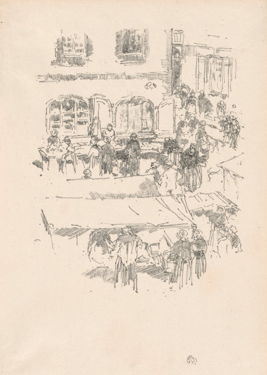 The Marketplace, Vitré by James McNeill Whistler