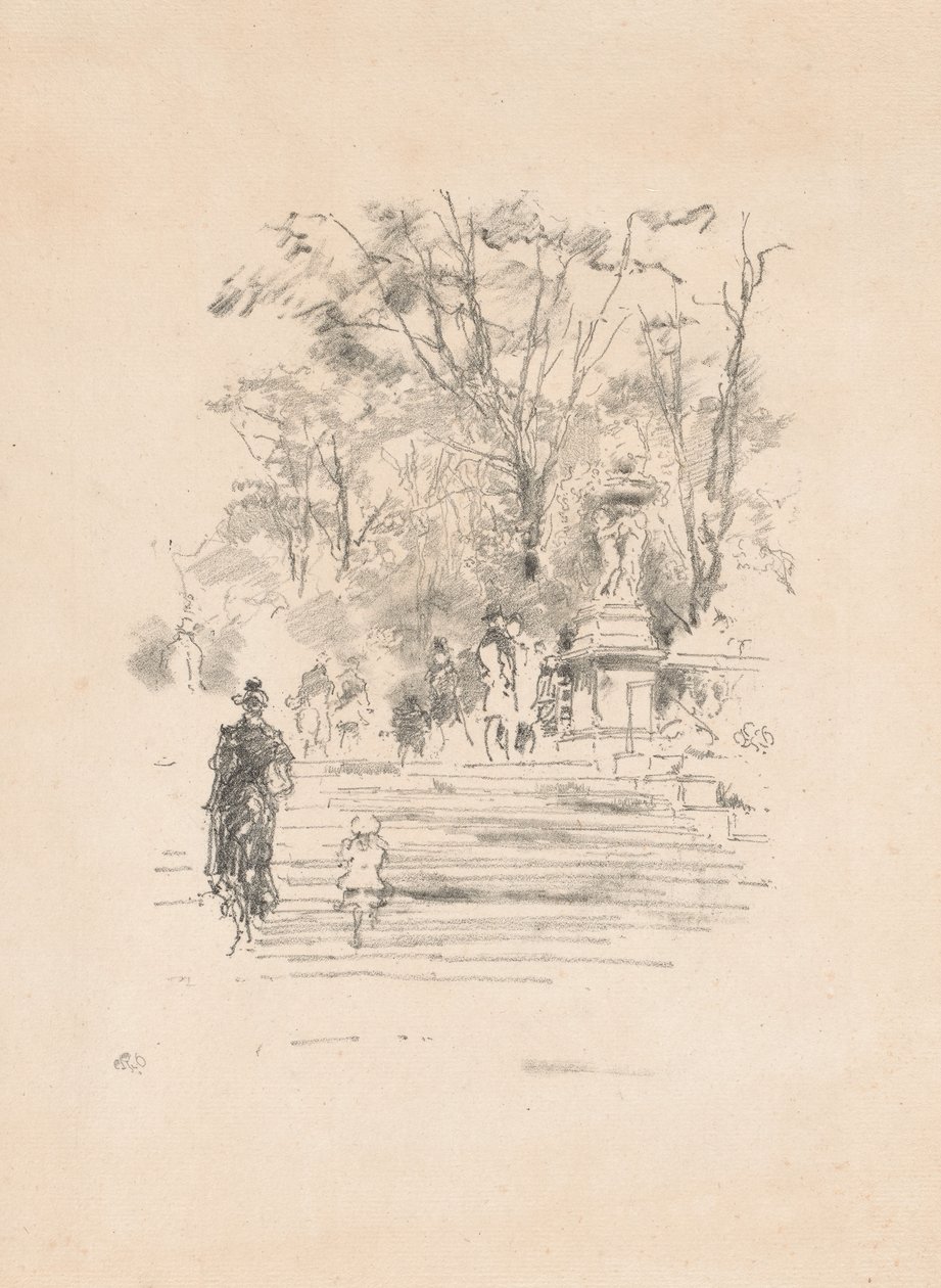 The Steps, Luxembourg by James Abbott McNeill Whistler