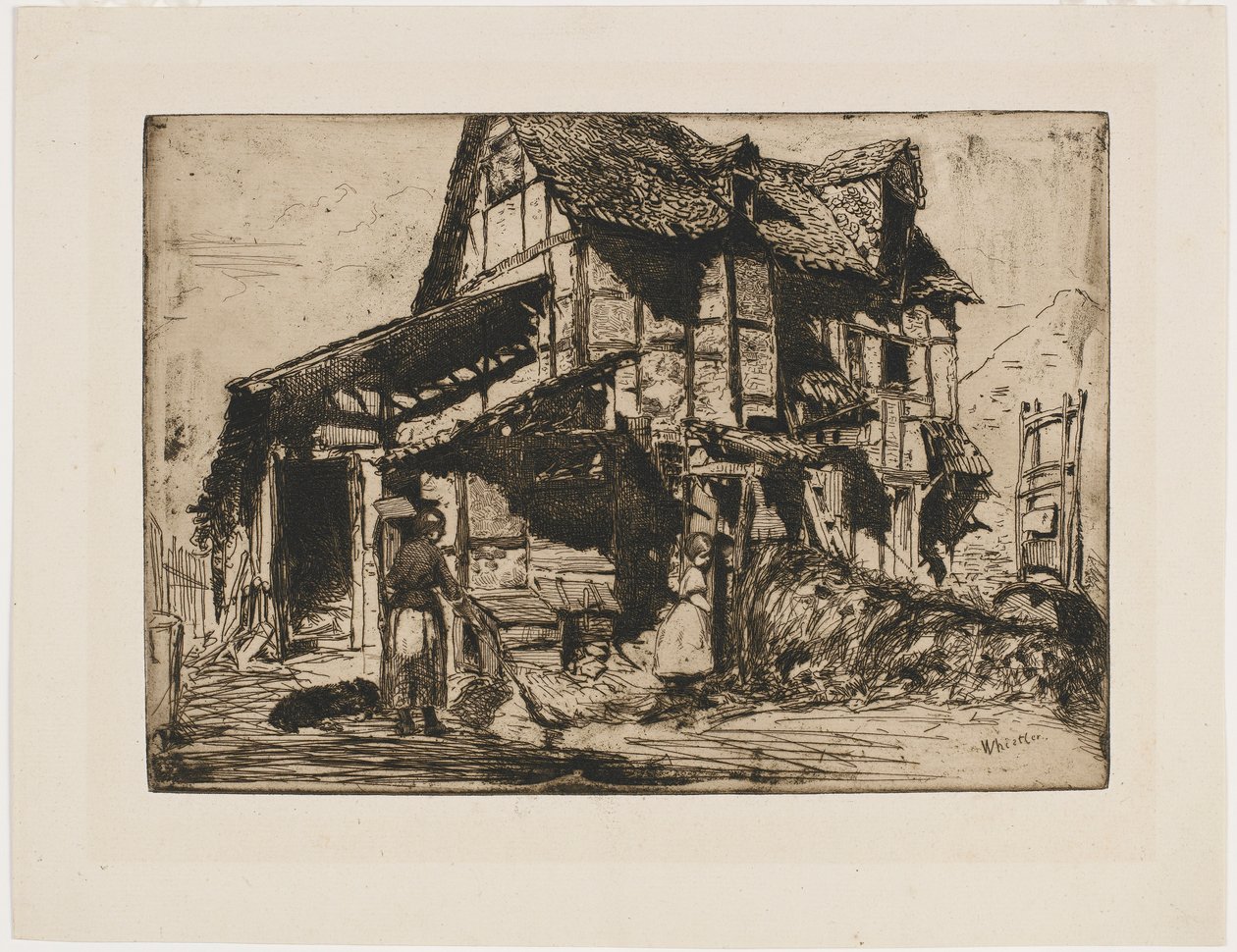 The Unsafe Tenement. One of the Twelve Etchings from Nature. (The French Set) by James Abbott McNeill Whistler
