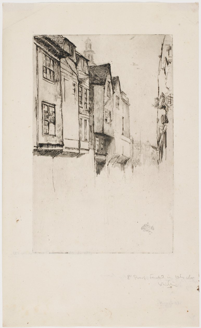 Wych Street, London by James Abbott McNeill Whistler