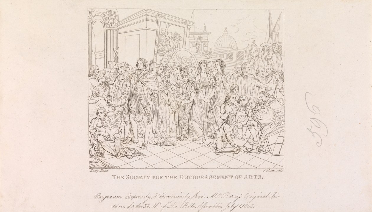 Designs for the Great Room of the Society of Arts (4 of 1 Sheet) by James Mitan