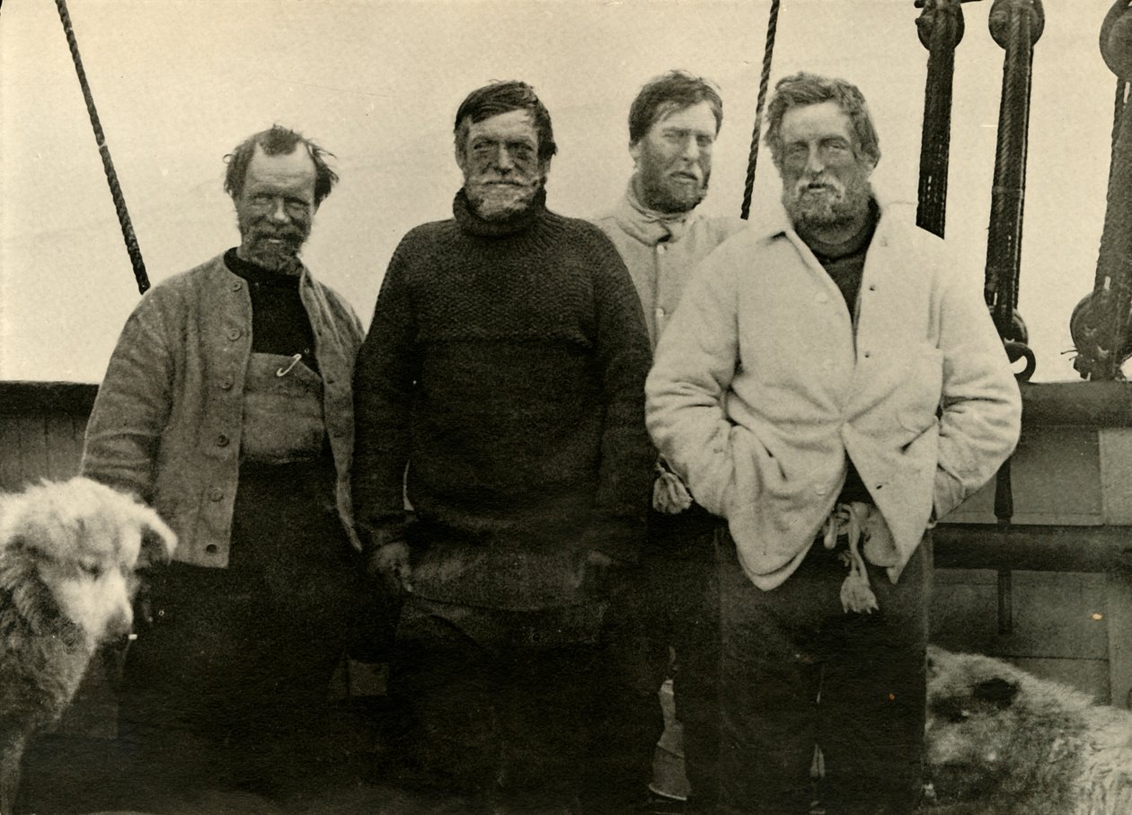 The Southern Party on board the Nimrod, 1909 by James Murray