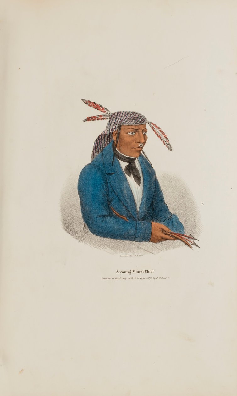 A Young Miami Chief, from The Aboriginal Portfolio by James Otto Lewis
