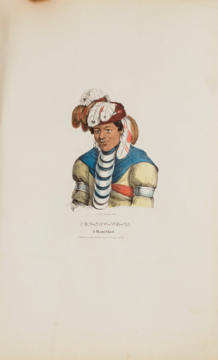 Pen-Now-We-Ta, a Miami Chief, from The Aboriginal Portfolio by James Otto Lewis