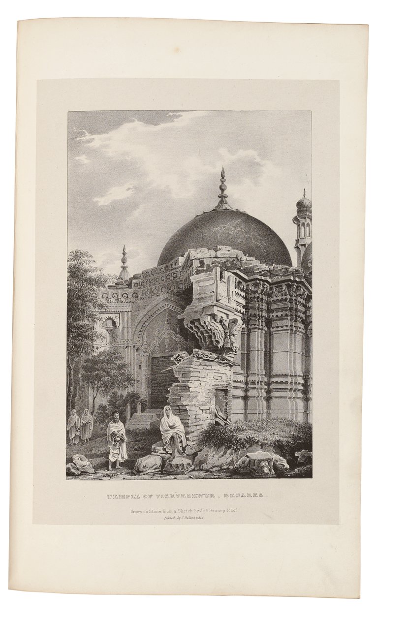 Temple of Vishweshwur, Benares 1831-33 (Litho) by James Prinsep