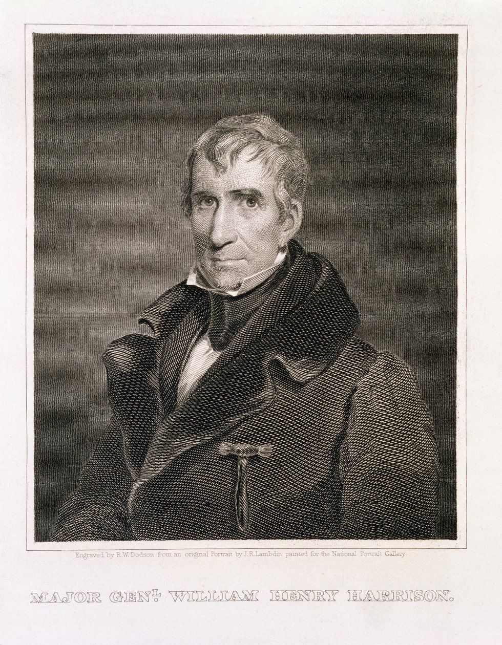 Major General William Henry Harrison, Engraved by Richard W. Dodson by James Reid Lambdin