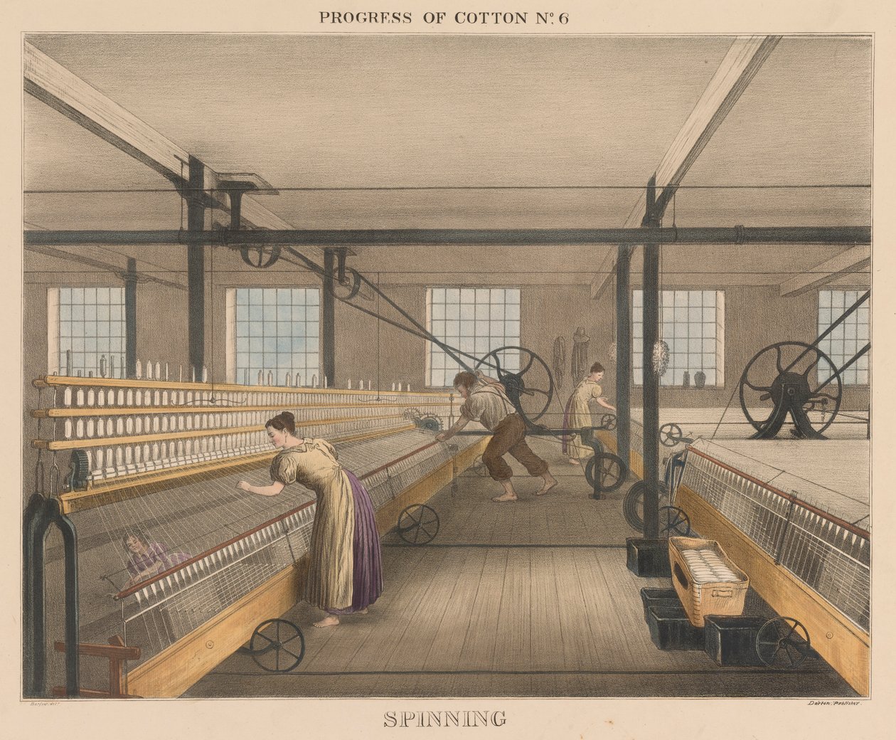 Progress of Cotton, #6: Spinning by James Richard Barfoot