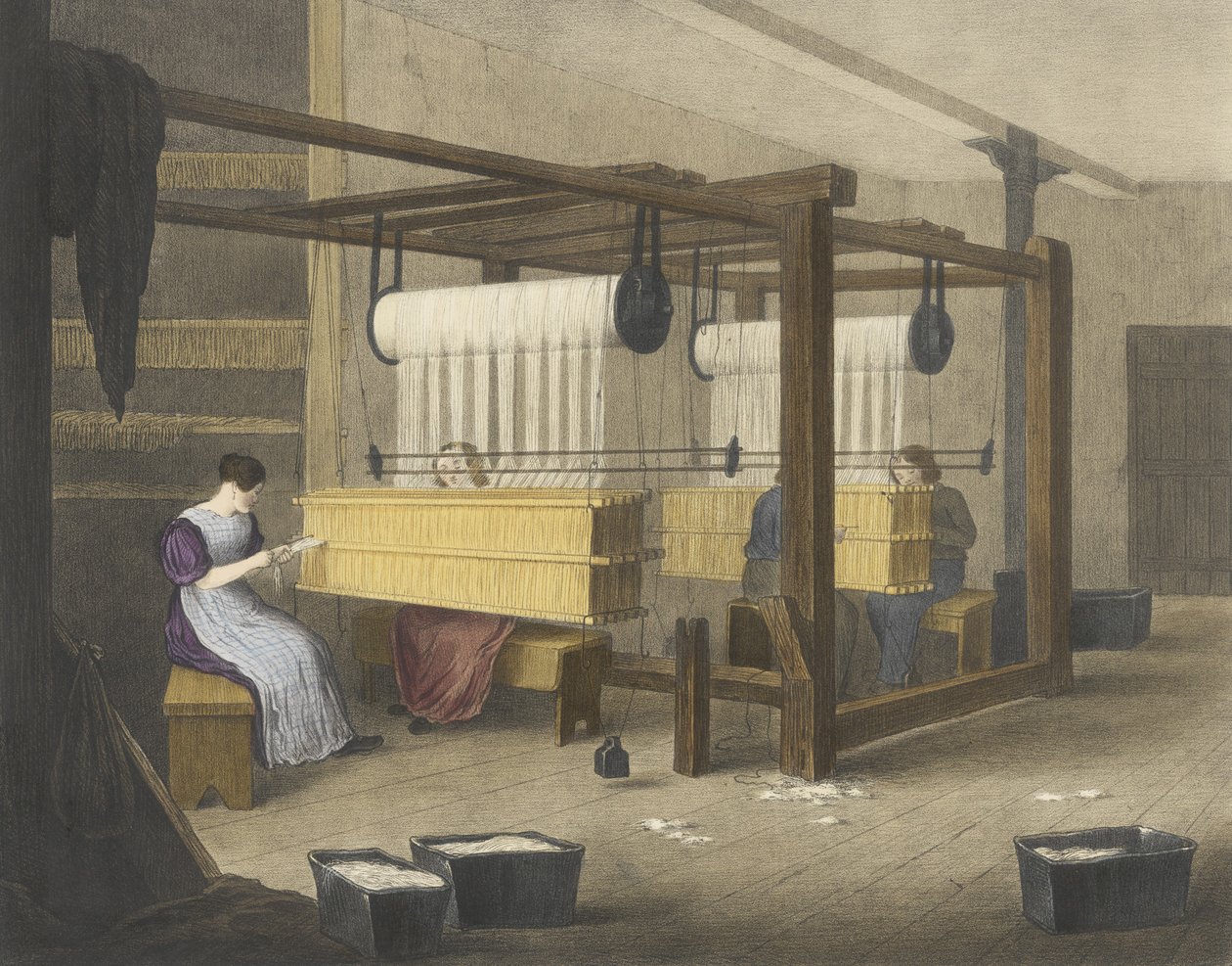 Reeding or Drawing in, Progress of Cotton No. 9 by James Richard Barfoot