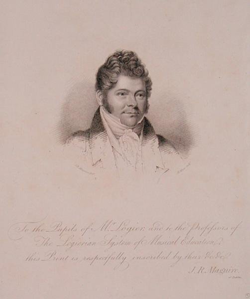 Portrait of Johann Bernhard Logier engraved by H. Meyer by James Robert (after) Maguire
