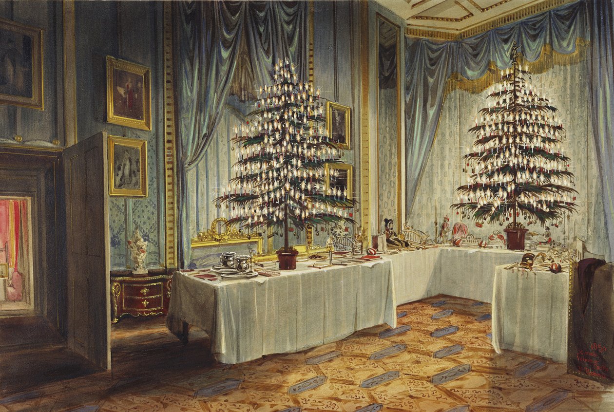 Christmas Trees of the Duchess of Kent and the Royal Children at Windsor Castle, 1850 by James Roberts