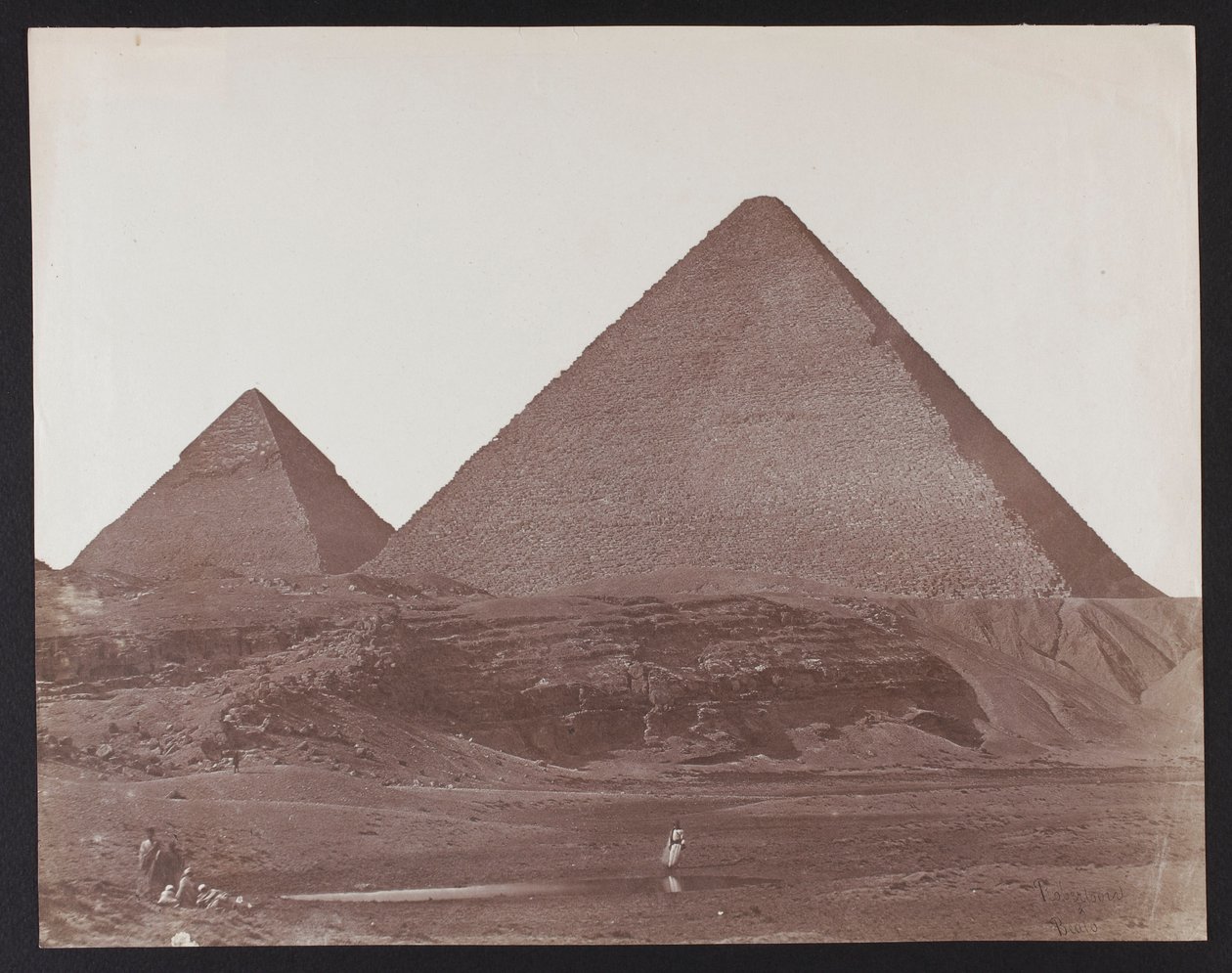 Egypt. Giza. Pyramids of Cheops and Chephren by James Robertson